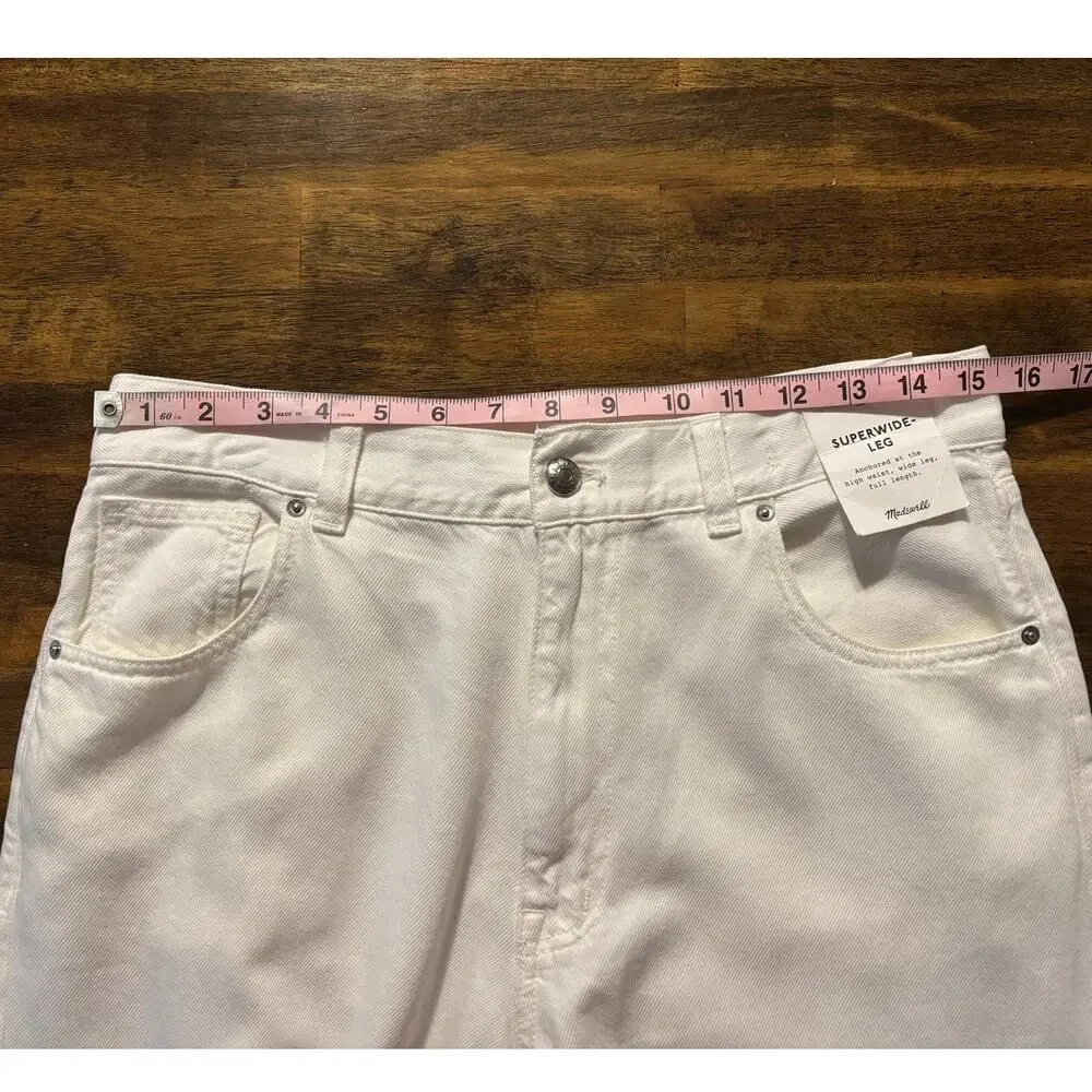 Madewell White Wide-Leg Jeans - Picture 10 of 16